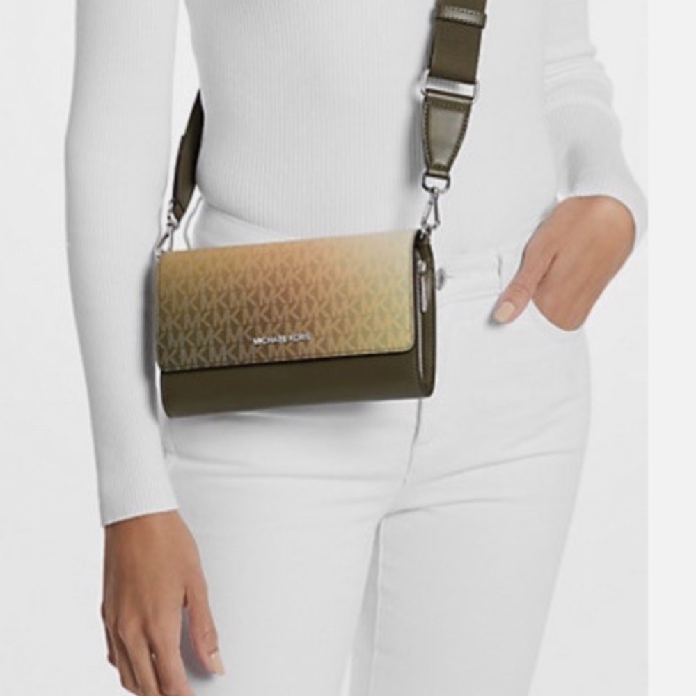 Michael Kors New with tag, Jet Set Olive and Gold Crossbody Bag
